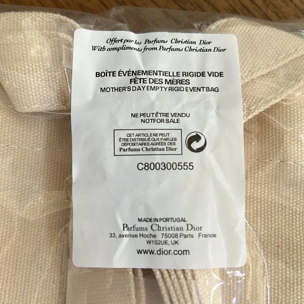 NWT Dior Beaute Tote Bag Shopping Bag Flowers Canvas Bag Authentic Sealed - Picture 4 of 4